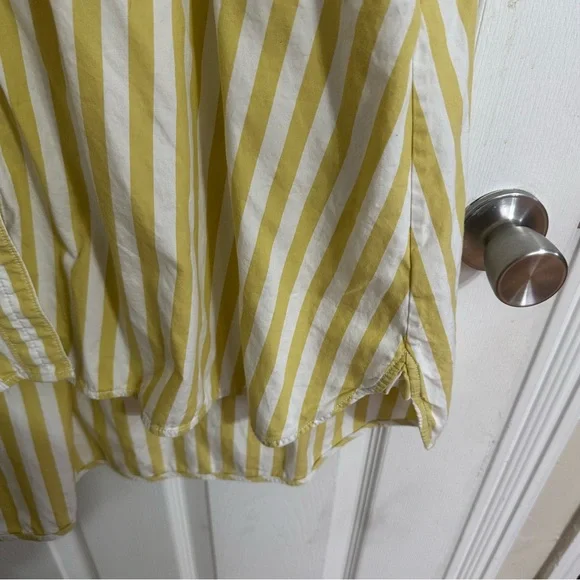 Everlane Yellow & White Stripe Cotton Shirt Dress – Size S - Picture 5 of 8
